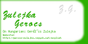 zulejka gerocs business card
